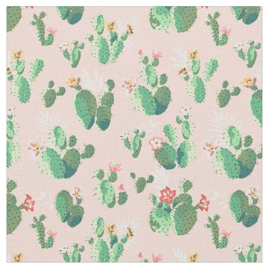 Tissu Motif Cactus (Fermer)