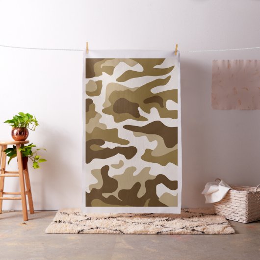 Tissu Motif camouflage beige (In Situ)