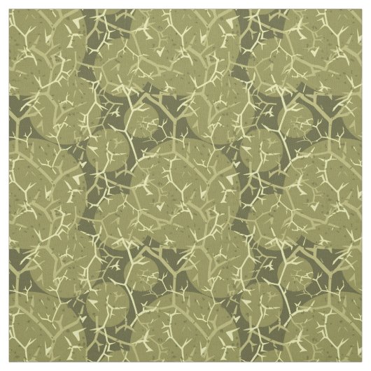 Tissu Motif Camouflage Cactus Vert (Échantillon)
