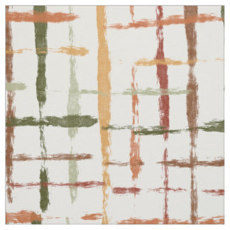 Tissu motif carreau à l'aquarelle avec des lignes chaoti