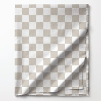 Motif carreauté blanc et tan d'avoine