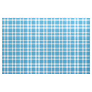 Tissu Motif carreaux bleu blanc