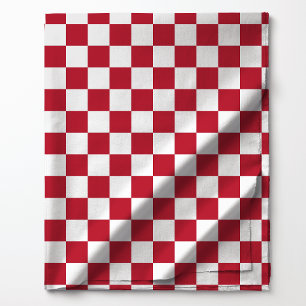 Tissu Motif carreaux rouge et blanc classique