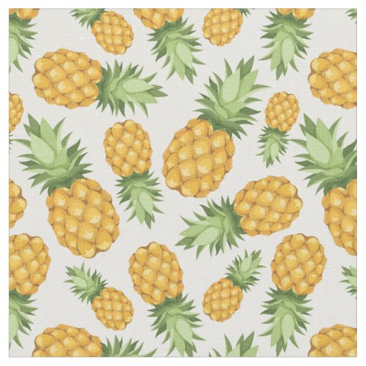 Tissu Motif Cartoon Ananas (Fermer)