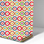 Tissu Motif Cercles Rétro Colorés Cible