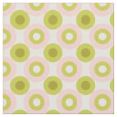 Tissu Motif Cercles Rose Vert Rétro (Fermer)