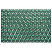 Tissu Motif chanceux vert-foncé de shamrock de St (Yard)