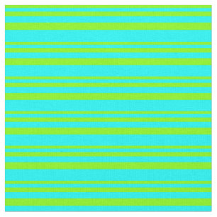 Tissu Motif Chartreuse et Cyan Lines