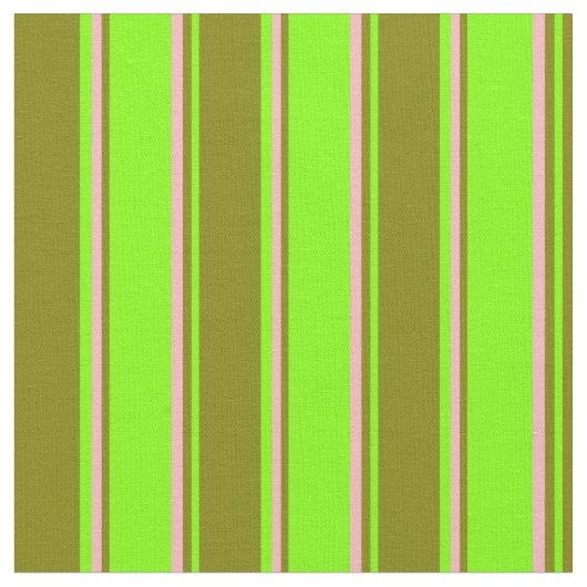 Tissu Motif Chartreuse, vert et lignes rose clair (Fermer)
