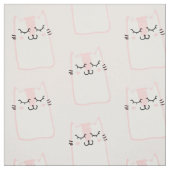 Tissu Motif chat chaton mignon dormant (Échantillon)