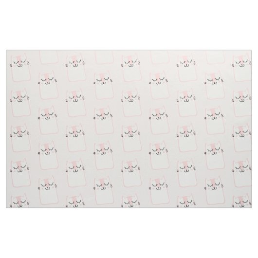 Tissu Motif chat chaton mignon dormant (Fat Quarter)