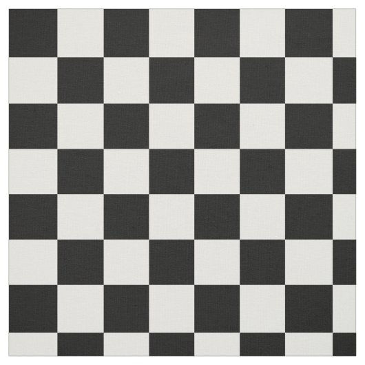 Tissu Motif Checkered blanc noir (Échantillon)