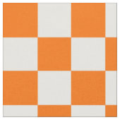 Tissu Motif chèque À damiers blanc orange (Fermer)