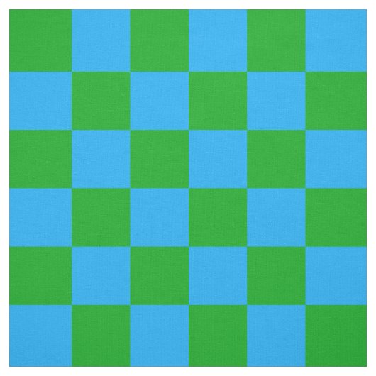 Tissu Motif chèque À damiers bleu vert (Échantillon)
