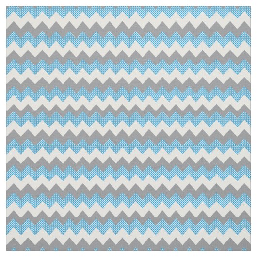 Tissu Motif Chevron bleu clair, blanc et gris (Échantillon)