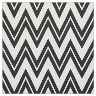 Tissu Motif Chevron noir et blanc