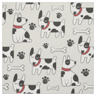 Tissu Motif chien mou