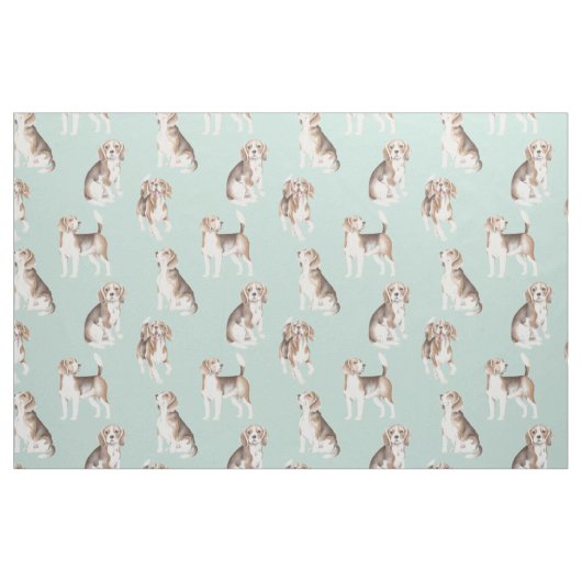 Tissu Motif chiot Beagle mignon (Fat Quarter)