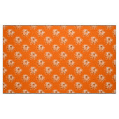 Tissu Motif Chrysanthemum - Orange (Fat Quarter)
