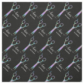 Tissu motif ciseaux colorés (Échantillon)