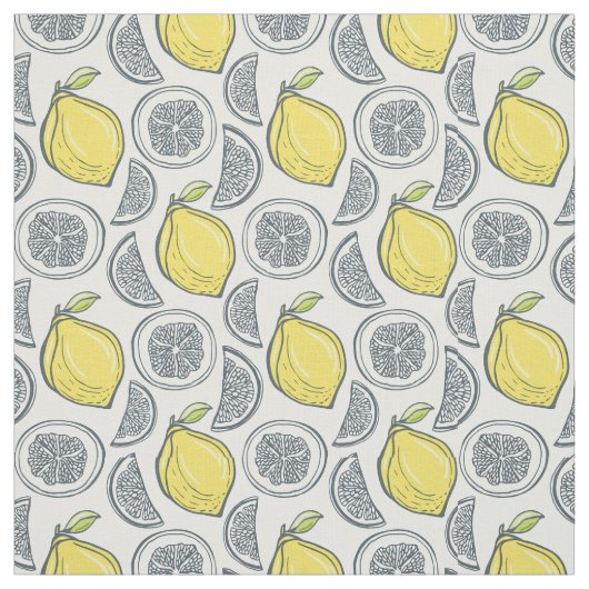Tissu Motif citron (Échantillon)