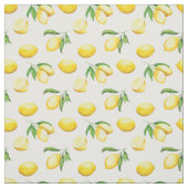 Tissu Motif citron aquarelle (Échantillon)