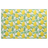 Tissu Motif citron blanc jaune (Fat Quarter)