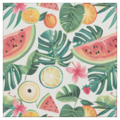 Tissu Motif Citron et Pastèque Tropicale (Fermer)