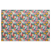 Tissu Motif Citron et Pastèque Tropicale (Fat Quarter)