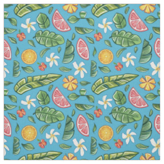 Tissu Motif Citron Tropical