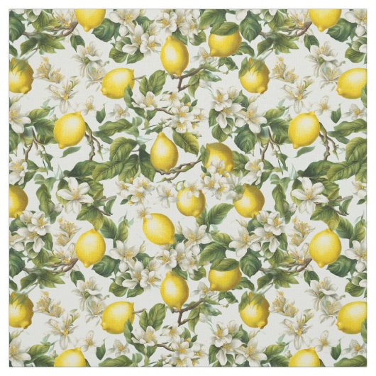 Tissu Motif Citrons (Échantillon)