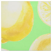 Tissu Motif citrons aquarelle (Échantillon)