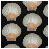 Tissu Motif Clam Shell - Noir (Échantillon)