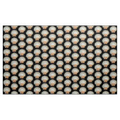 Tissu Motif Clam Shell - Noir (Yard)