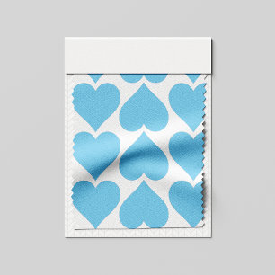Tissu Motif Cœurs Bleus, Romantique, Amour