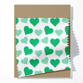 Tissu Motif Cœurs Verts