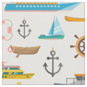 Tissu Motif coloré à thème nautique (Fermer)