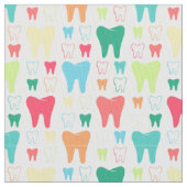 Tissu Motif coloré de dents (fermé)