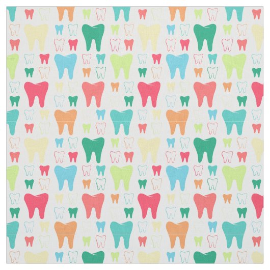 Tissu Motif coloré de dents (Échantillon)