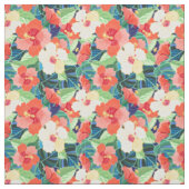 Tissu Motif coloré de ketmie (Échantillon)