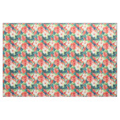 Tissu Motif coloré de ketmie (Fat Quarter)