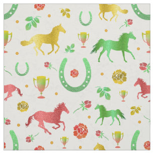 Tissu Motif coloré de partie de jour de Derby de course