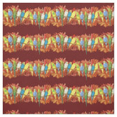 Tissu Motif coloré de perruches (Échantillon)
