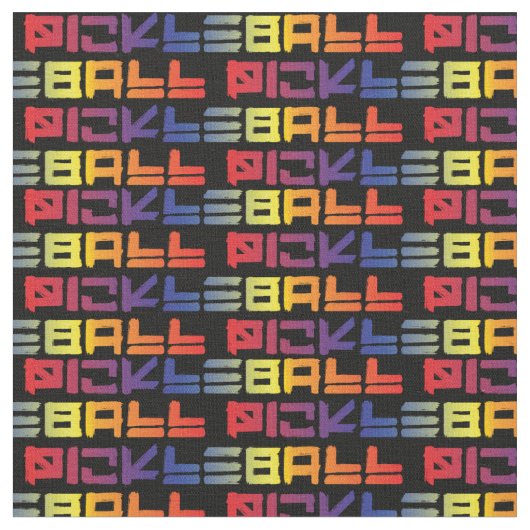 Tissu motif coloré de Picklaball (Fermer)