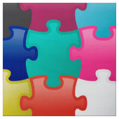 Tissu Motif coloré de puzzle (Échantillon)