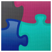 Tissu Motif coloré de puzzle (Fermer)