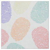 Tissu Motif coloré d'empreinte digitale (Échantillon)