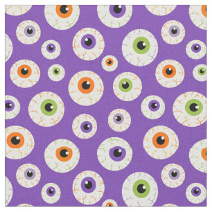 Tissu Motif coloré Halloween Eyeballs