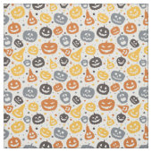 Tissu Motif coloré Jack-O'-Lantern (Échantillon)