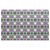 Tissu motif coloré - violet, vert, carré (Fat Quarter)